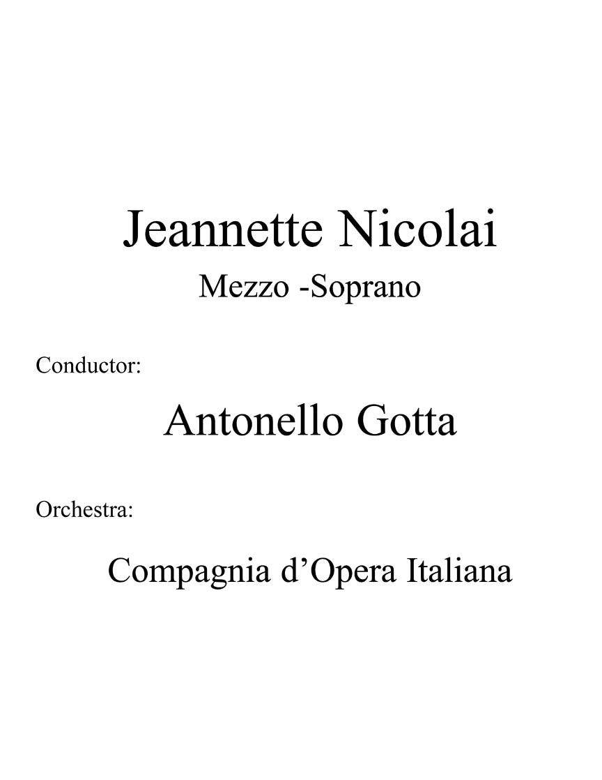 Cantolopera Collection - Arias for Mezzo-Soprano (Volume 2)