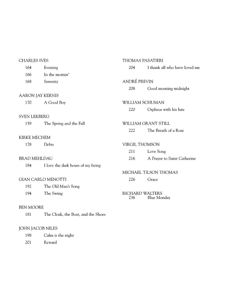 G. Schirmer Collection of American Art Song