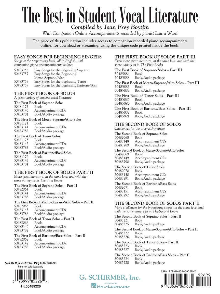 Second Book of Mezzo Soprano Solos - Part II Book/Online Audio