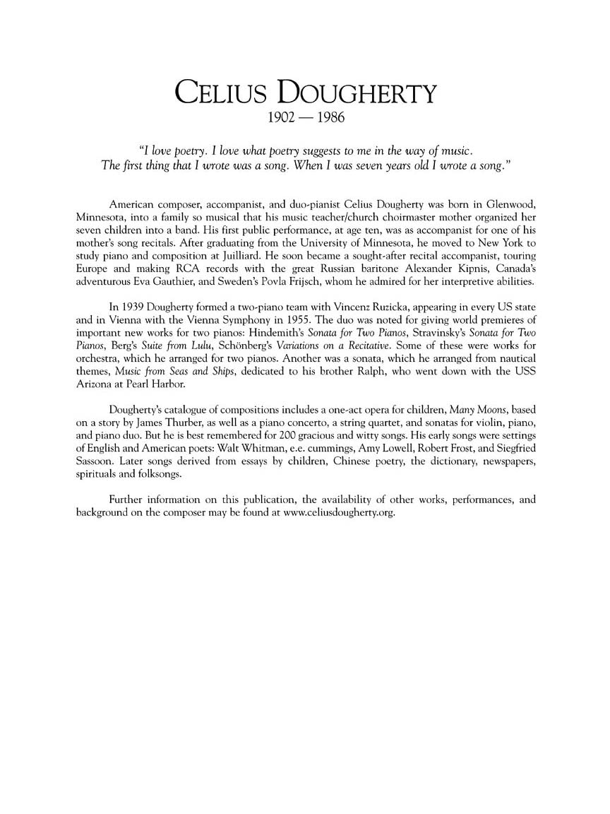 Dougherty, Celius - Folksongs and Chanties