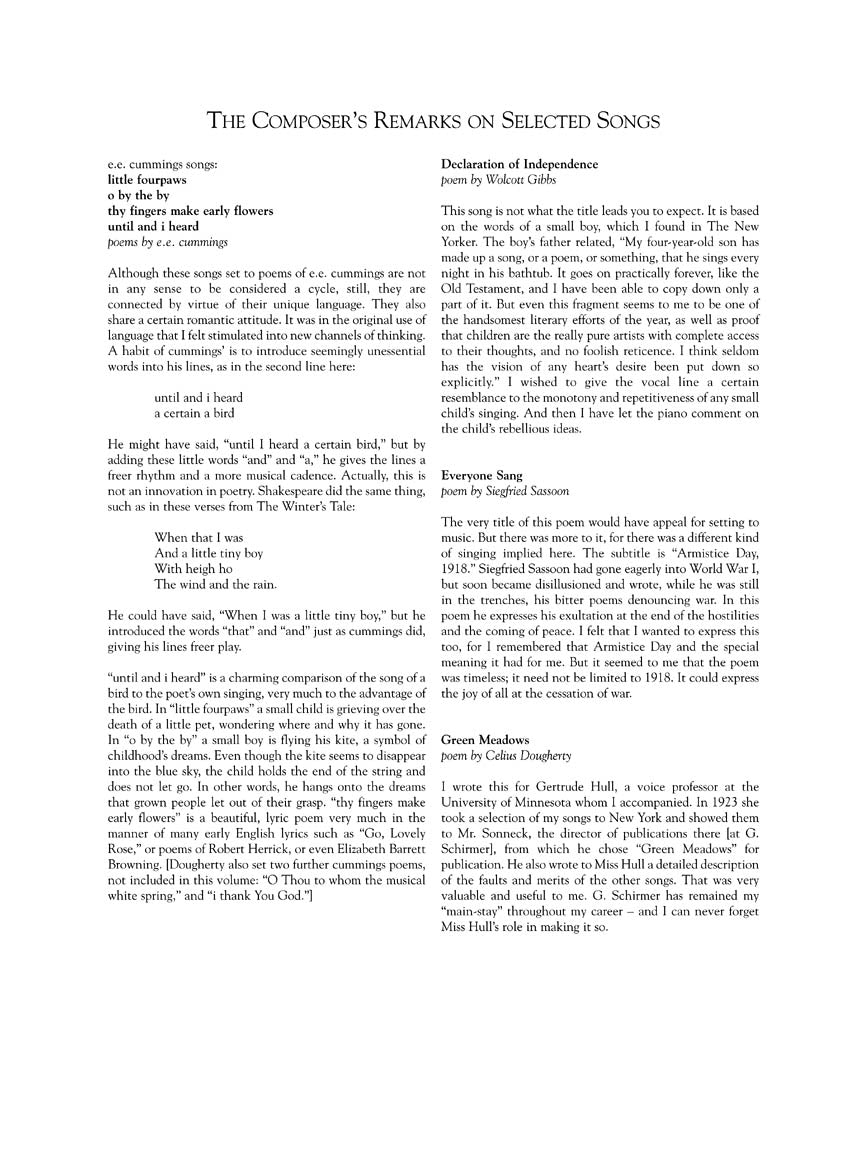 Dougherty 30 Art Songs in Original Keys or Medium/High Voice and Piano