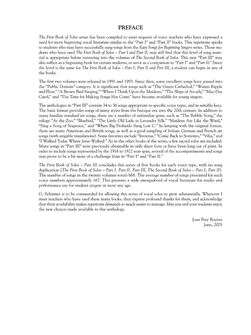 First Book of Soprano Solos - Part III