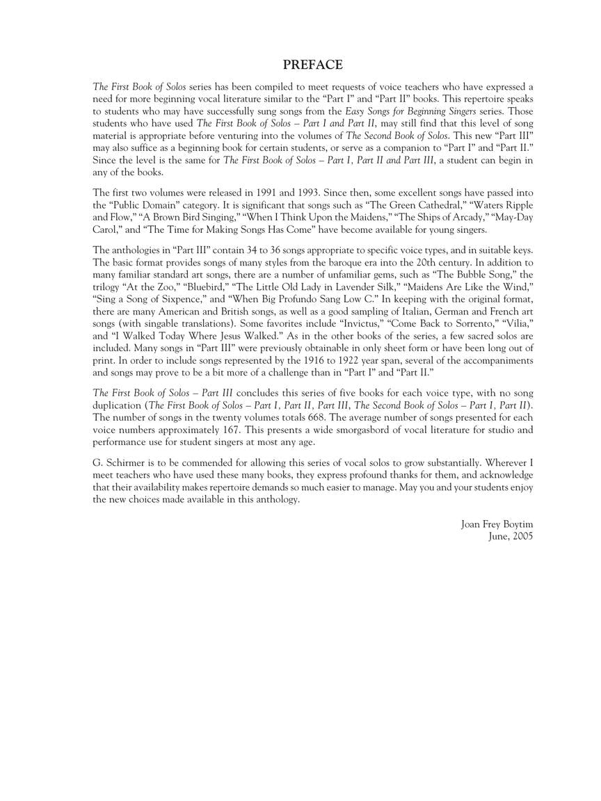 First Book of Mezzo-Soprano Solos - Part III