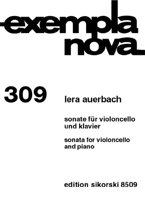 Auerbach: Sonata for Cello & Piano