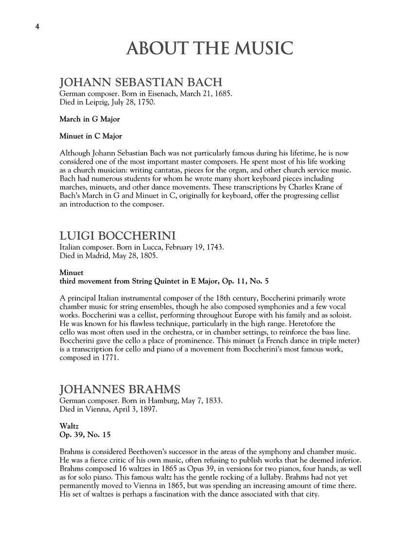 Cello Collection - Easy to Intermediate Level