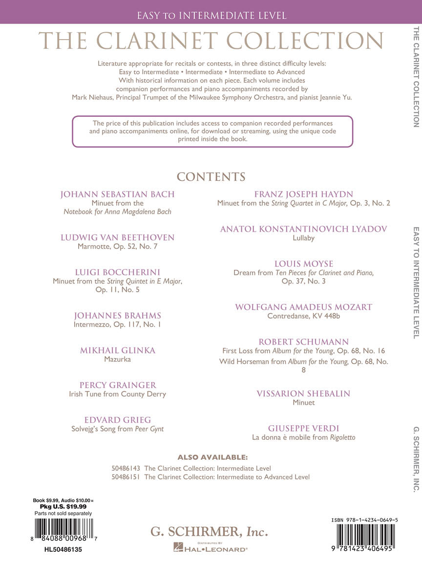 Clarinet Collection, The - Easy to Intermediate Level