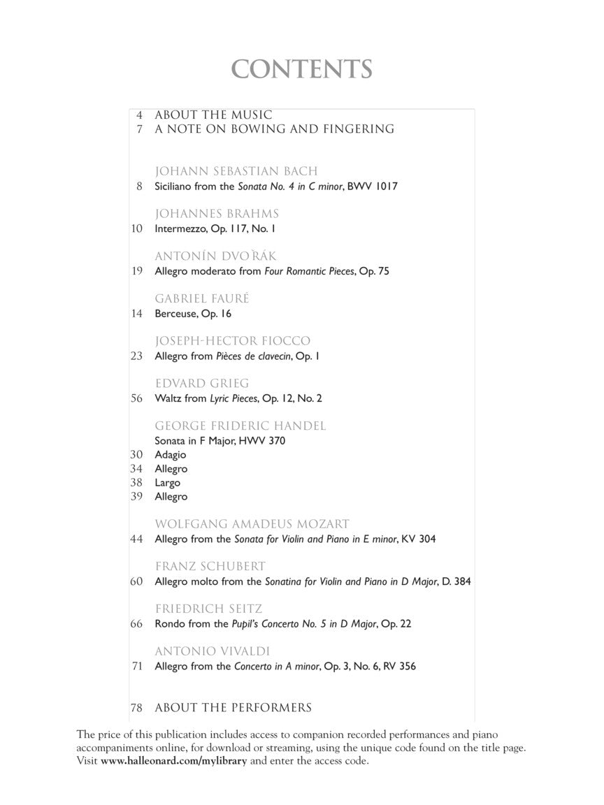 Violin Collection - Intermediate Level