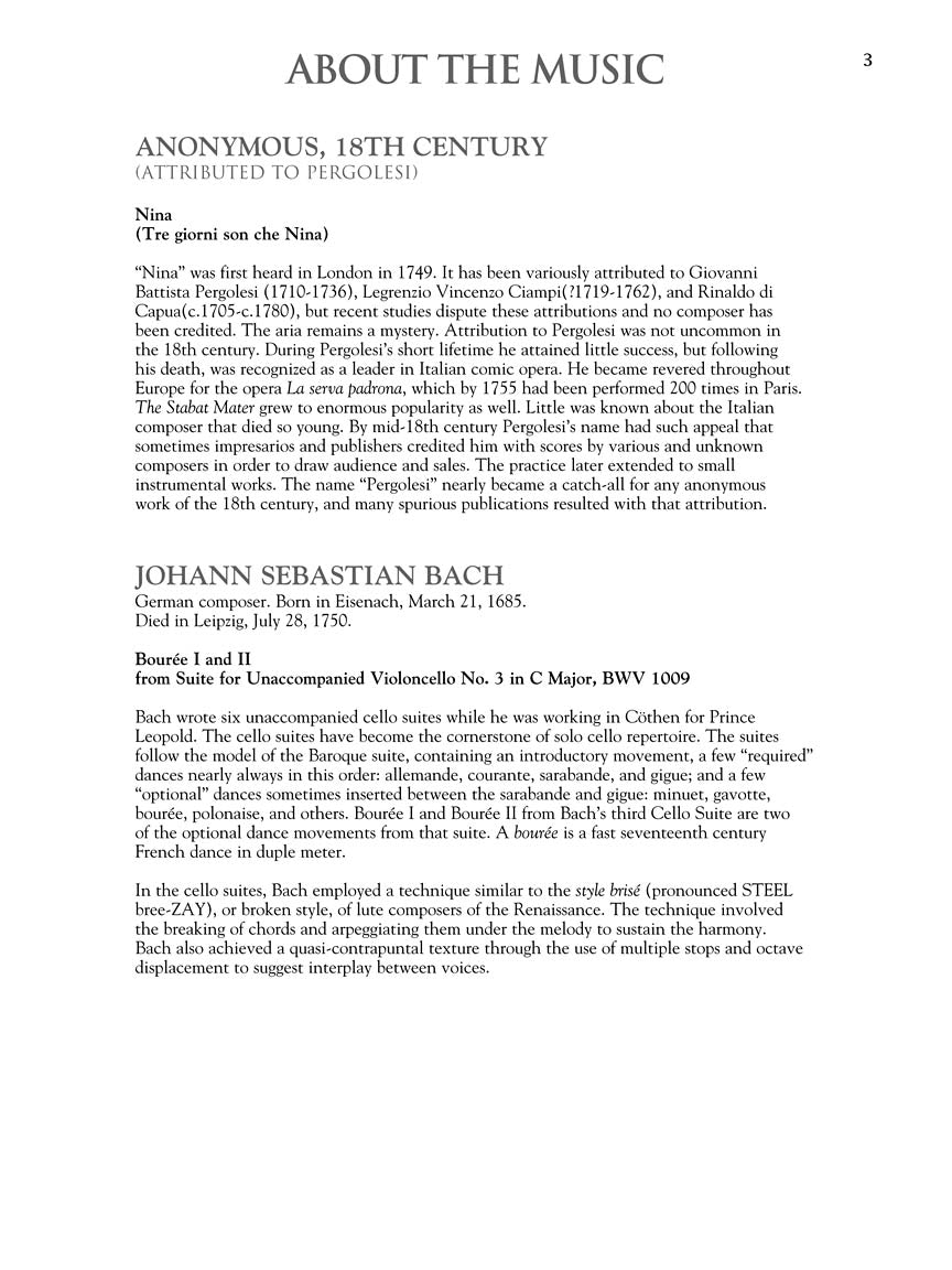 Cello Collection - Intermediate Level