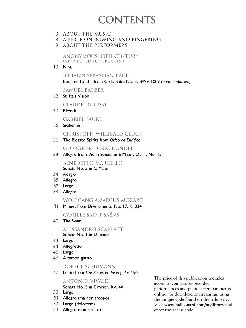 Cello Collection - Intermediate Level