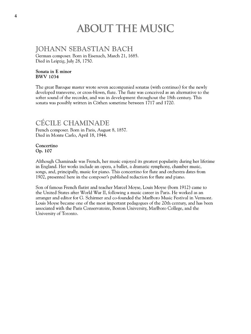 Flute Collection Intermediate Level