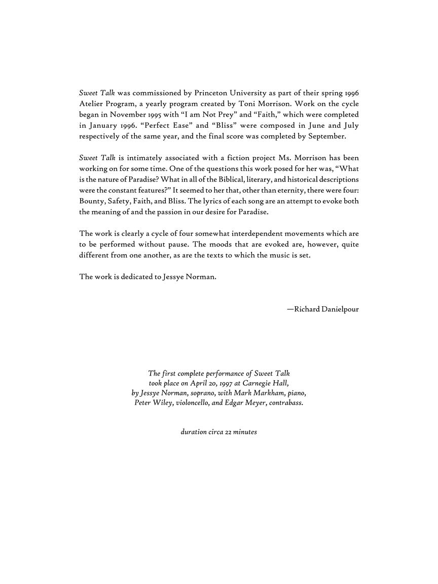 Danielpour Sweet Talk