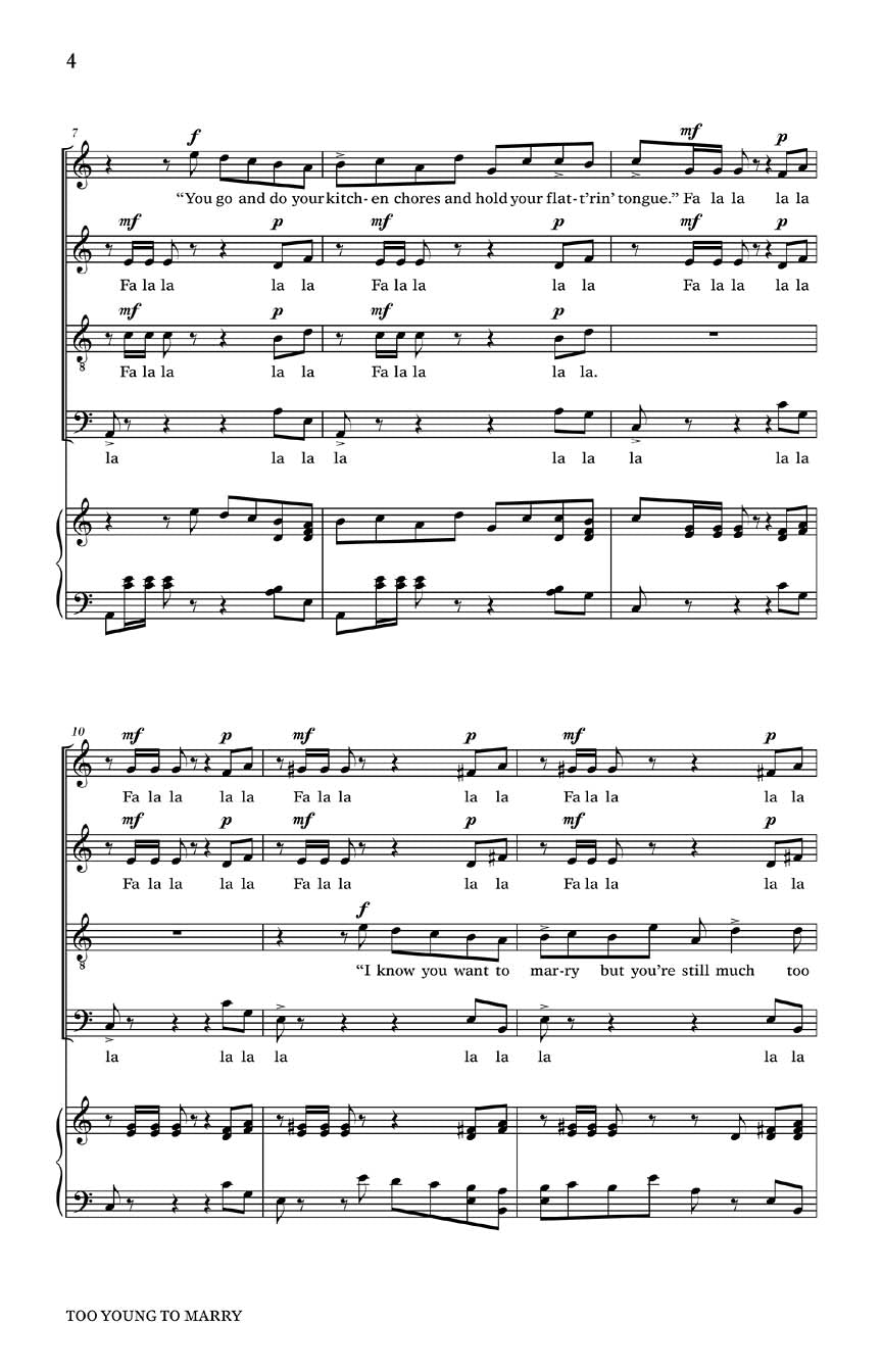 Too Young to Marry (Folk-Song Madrigal) from Suite for Chorus Op. 69