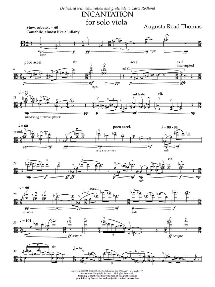 Augusta Read Thomas Incantation