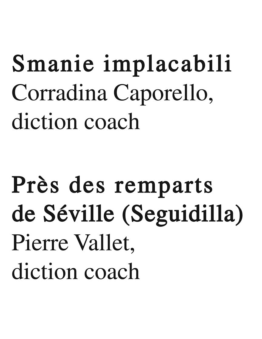 Diction Coach - Mezzo-Soprano