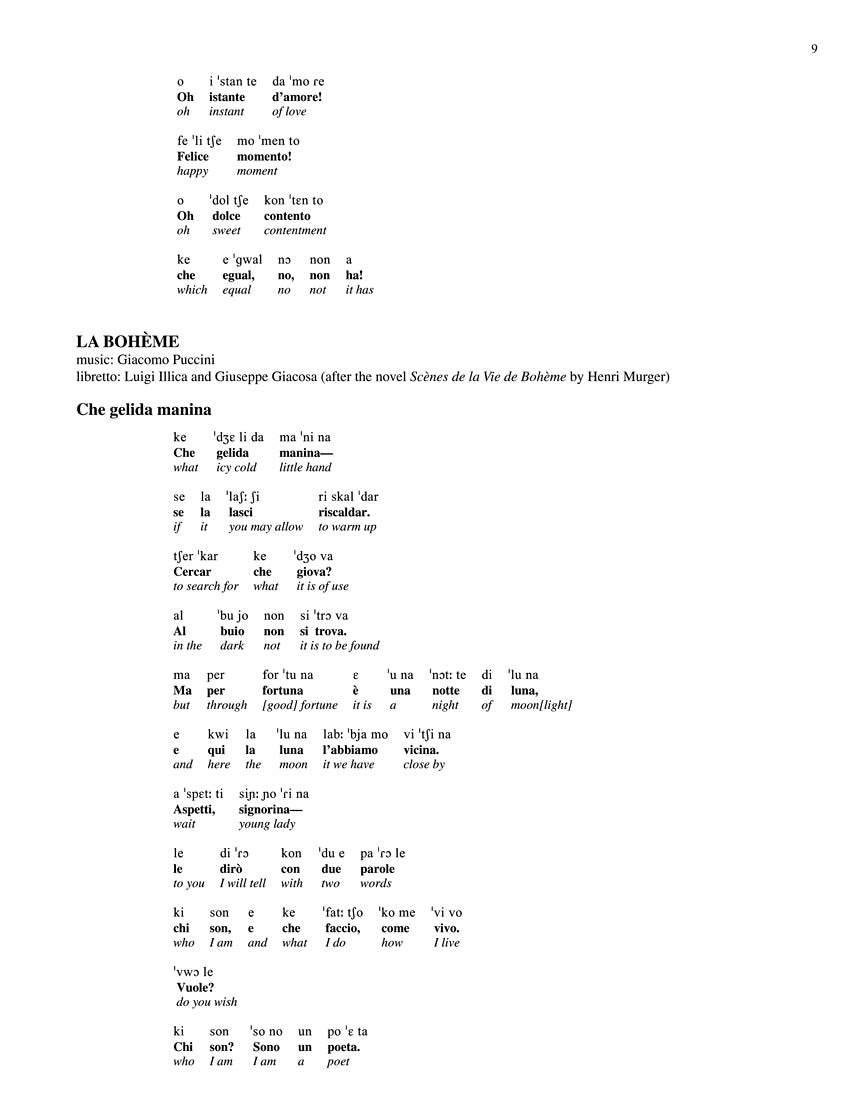 Diction Coach - Tenor