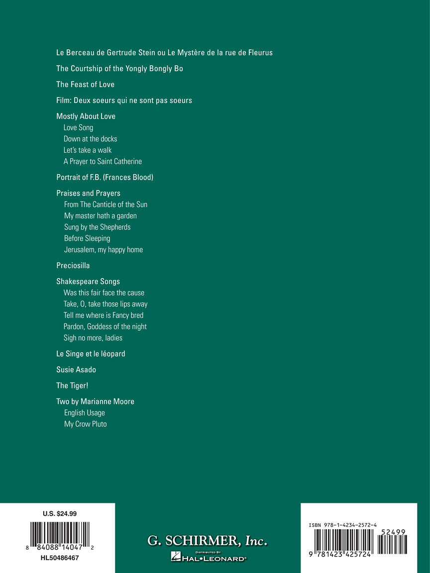 Thomson, Virgil: Collected Songs