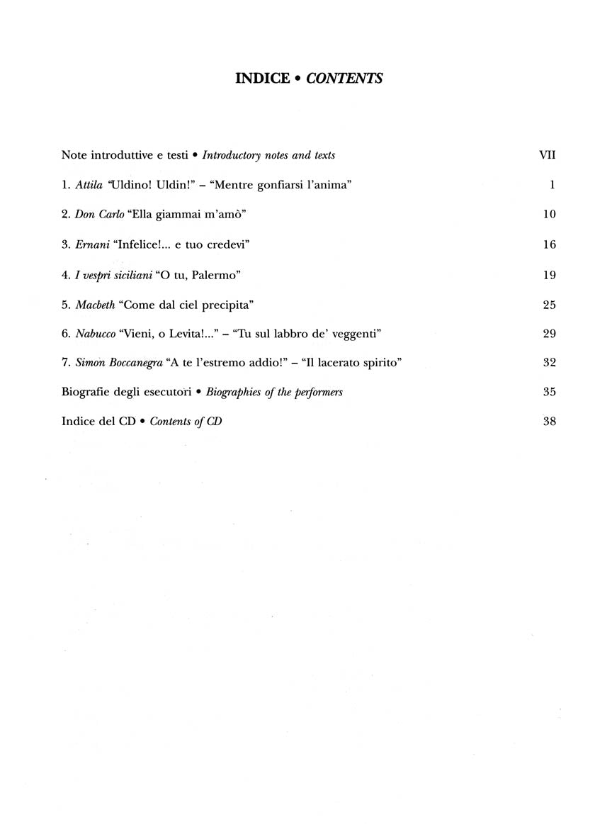 Verdi Arias for Bass - Cantolopera Series