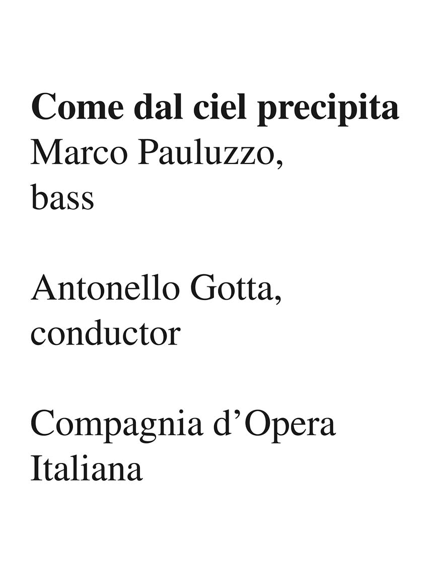Verdi Arias for Bass - Cantolopera Series