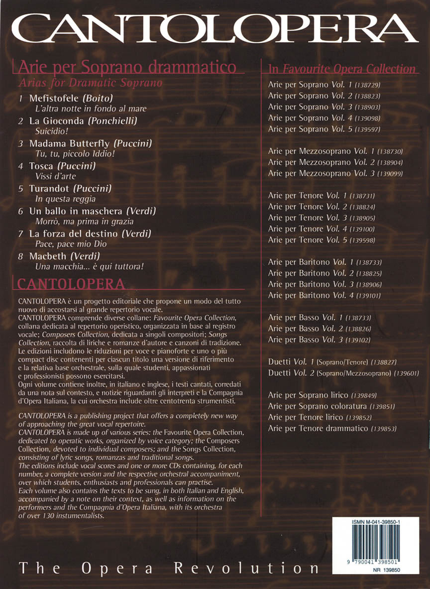 Arias for Dramatic Soprano