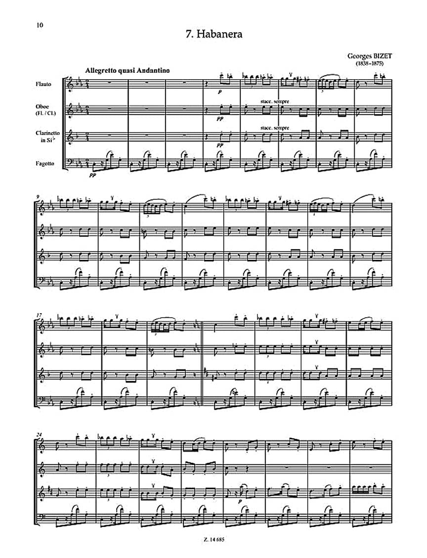 Quartets for Woodwinds (Score and Parts)