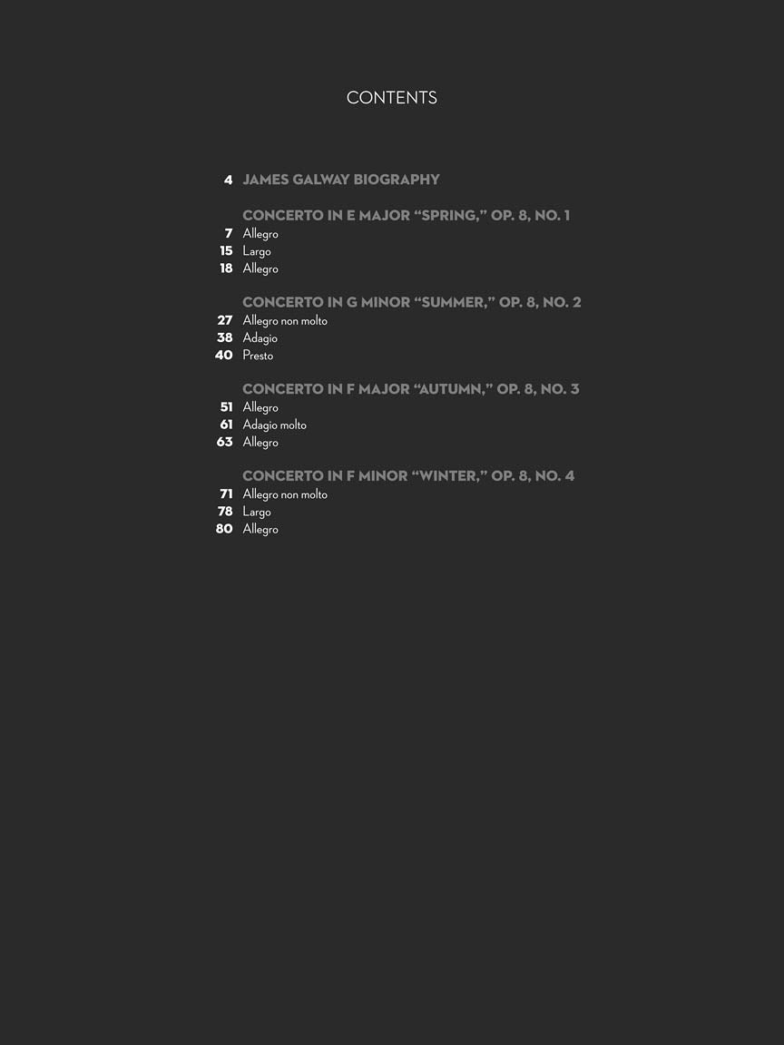 Vivaldi Four Seasons Complete - Transcribed for Flute and Piano by James Galway
