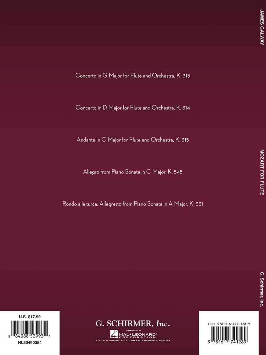 Mozart for Flute - Edited by James Galway