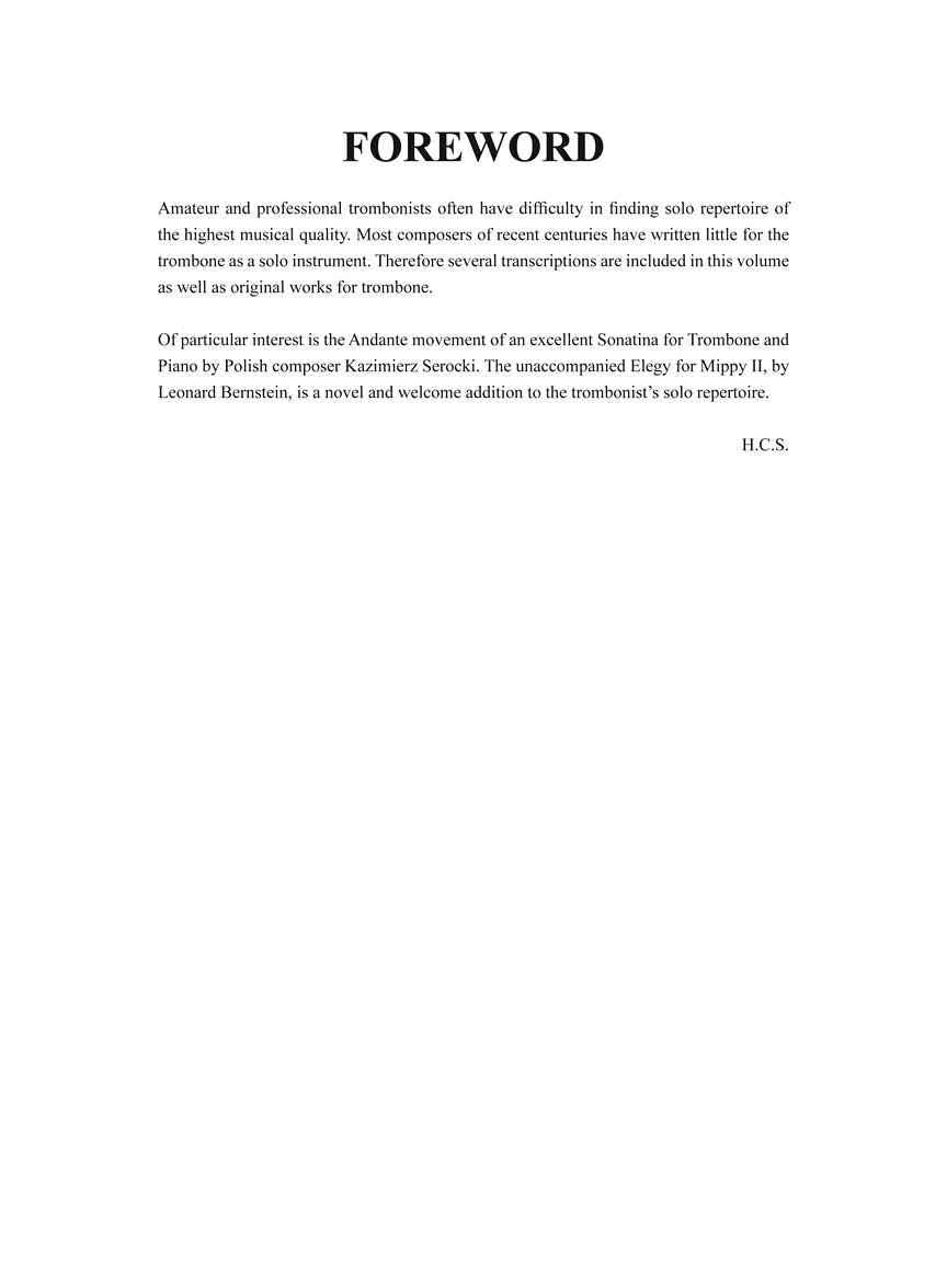 Solos for the Trombone Player