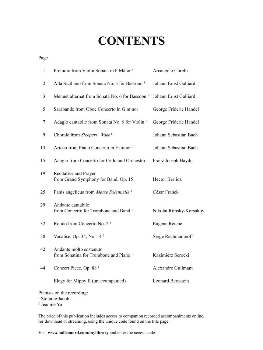 Solos for the Trombone Player