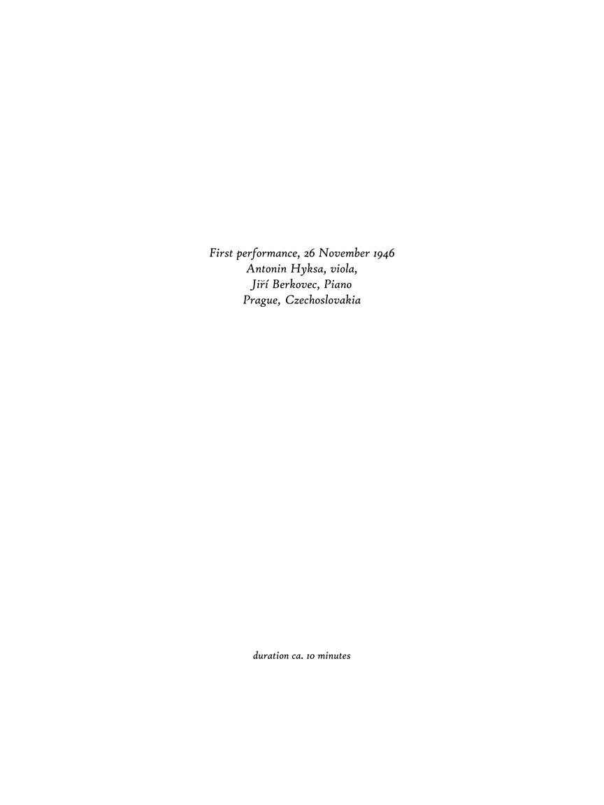 Husa Suite for Viola and Piano op 5
