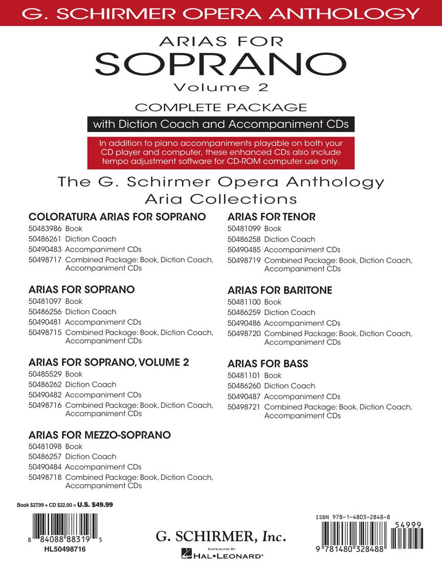 Arias for Soprano Volume 2 - Complete Package