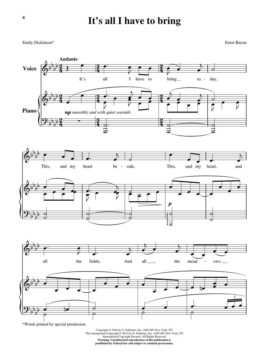 Fifteen More American Art Songs Low Voice