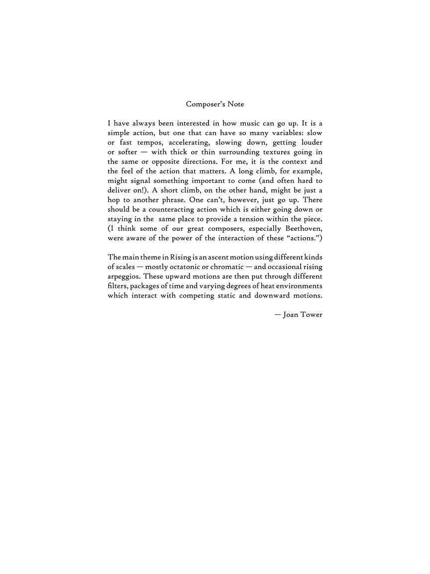 Tower Rising - For Flute and String Quartet