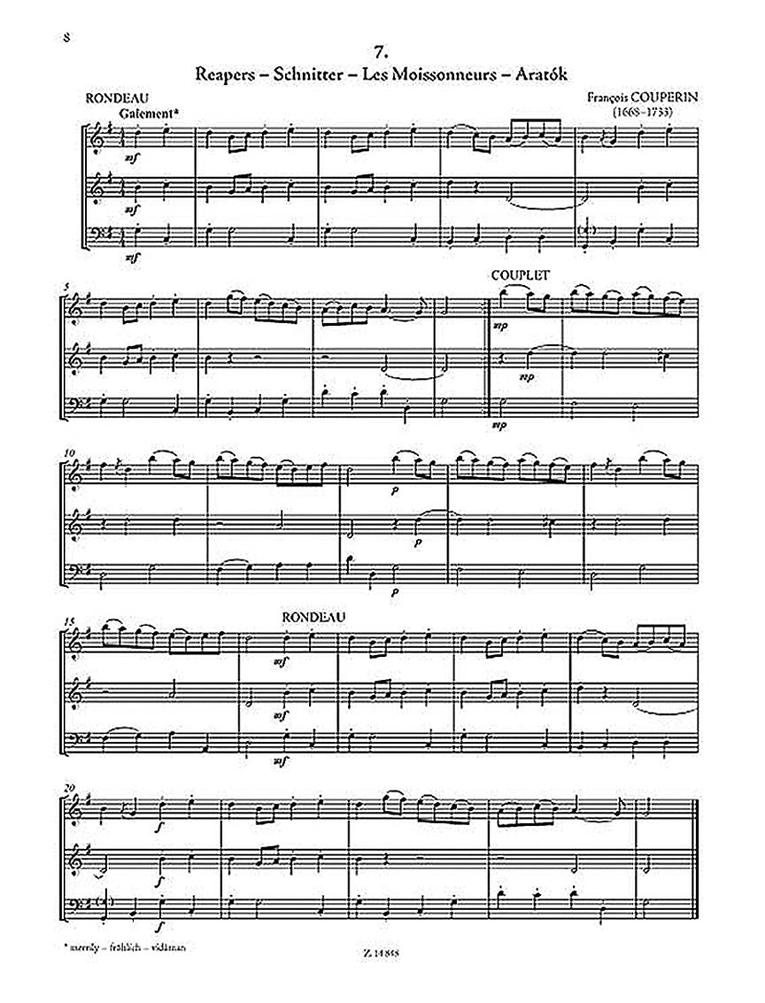 Easy Trios With Optional Combinations Of Instruments Score/parts