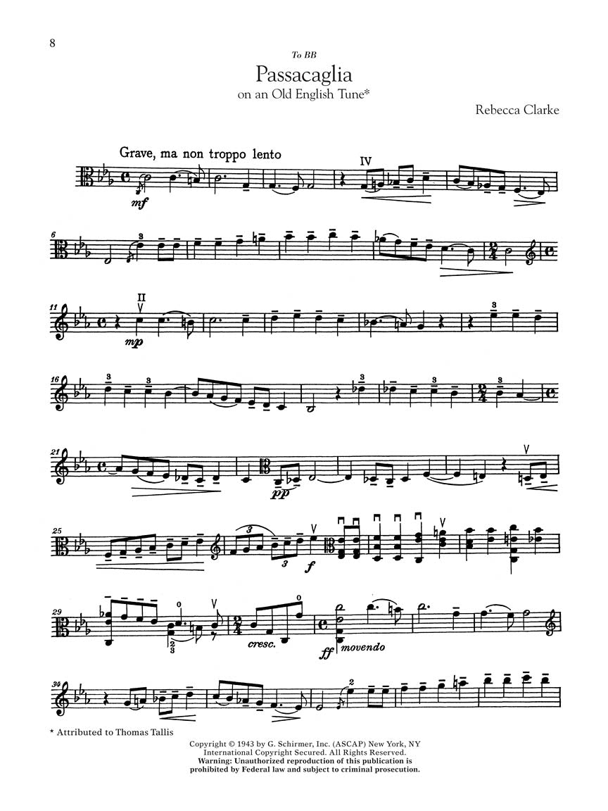 G. Schirmer Viola Anthology - Viola and Piano