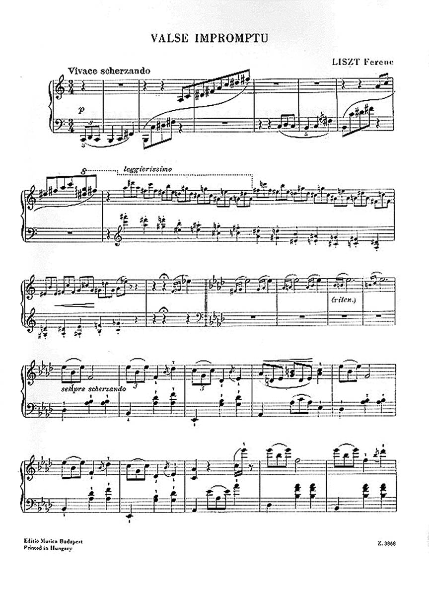 Liszt Valse Impromptu Petite valse favorite