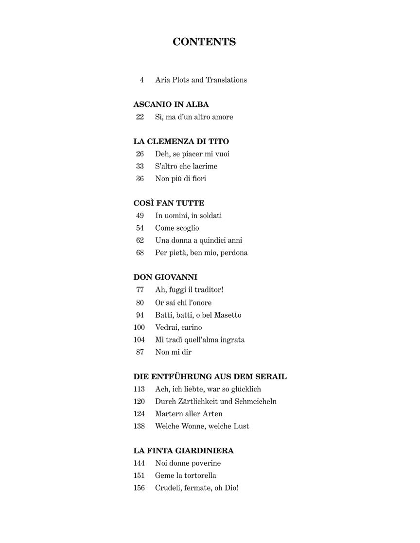 Mozart Opera Arias for Soprano