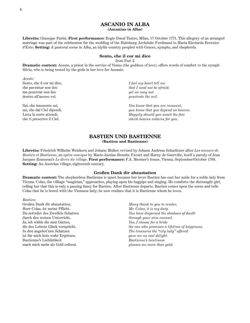 Mozart Opera Arias Tenor