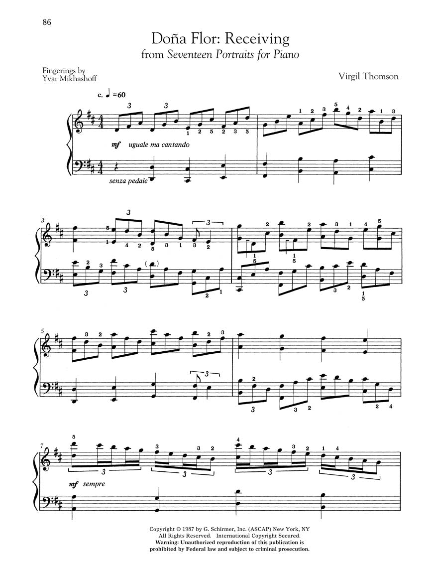 20th Century American Composers - Upper Intermediate to Early Advanced Level Piano