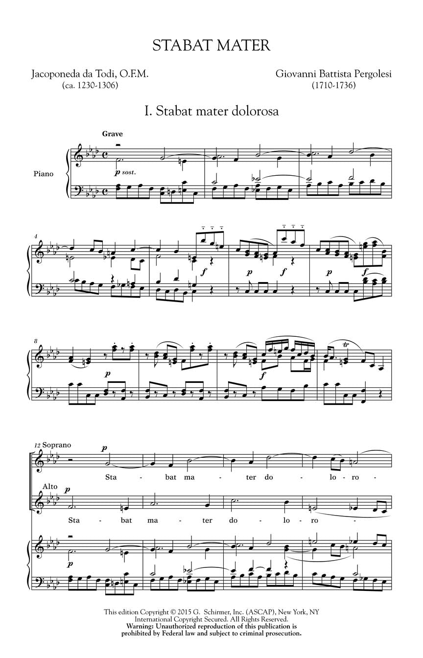 Stabat Mater Dolorosa (from Stabat Mater, First Movement)