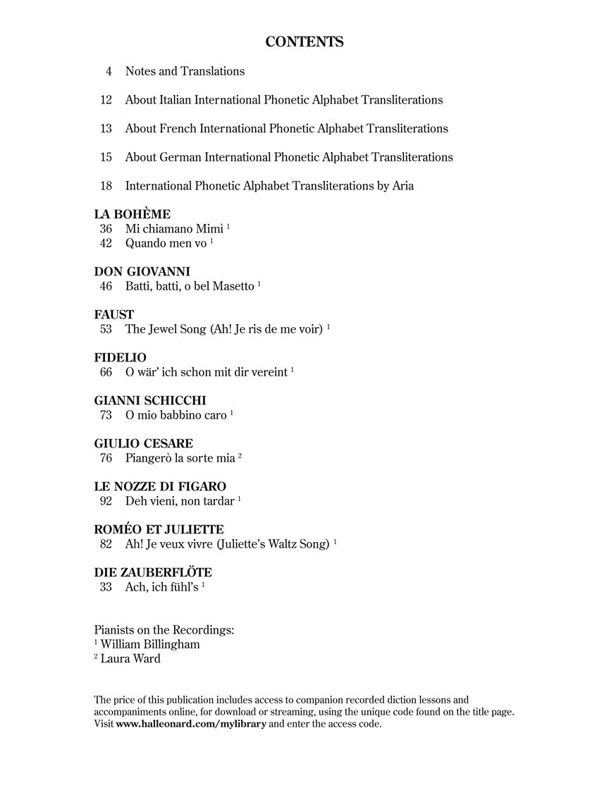 Soprano Selected Opera Arias