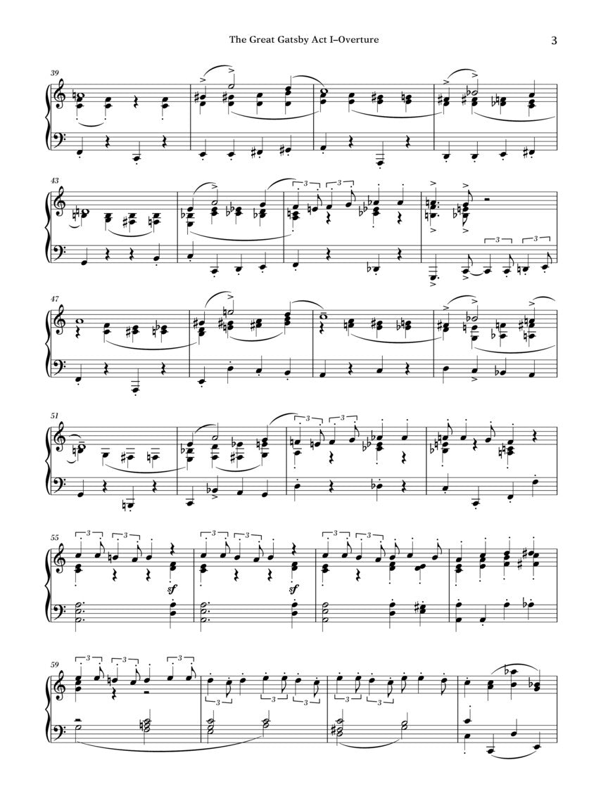 Harbison The Great Gatsby Vocal Score