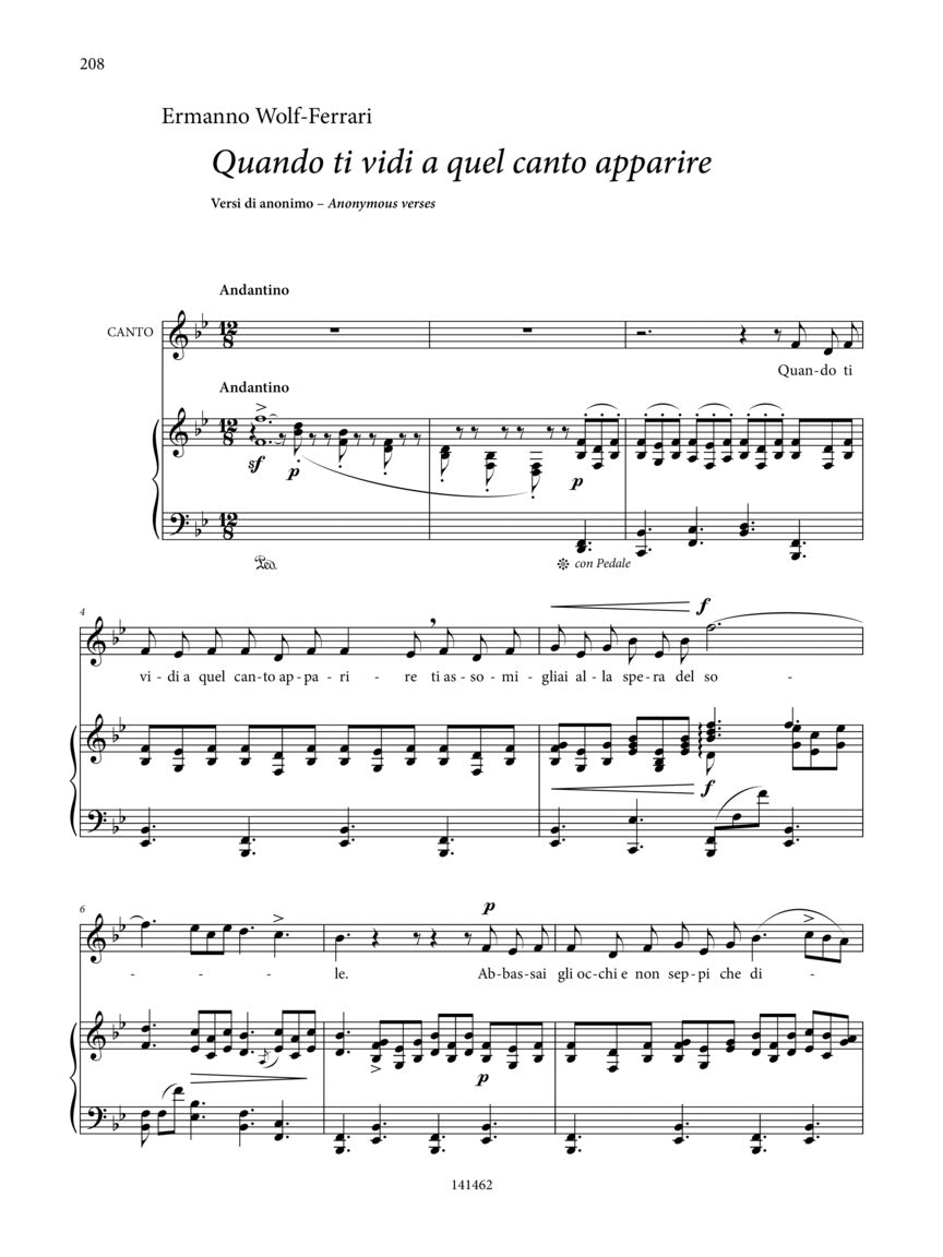 Italian Art Songs - Medium/low Voice - Songs From The 19th And 20th Centuries