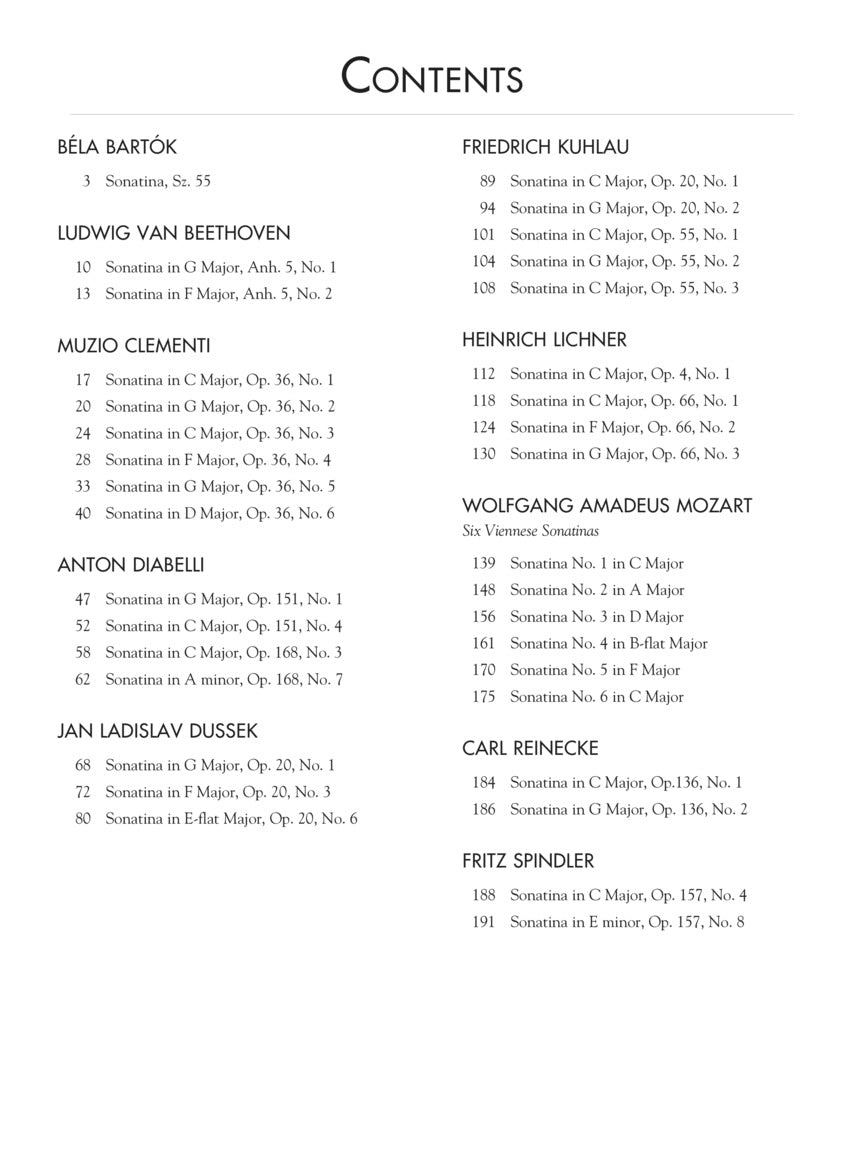 35 Sonatinas by 10 Composers for Piano
