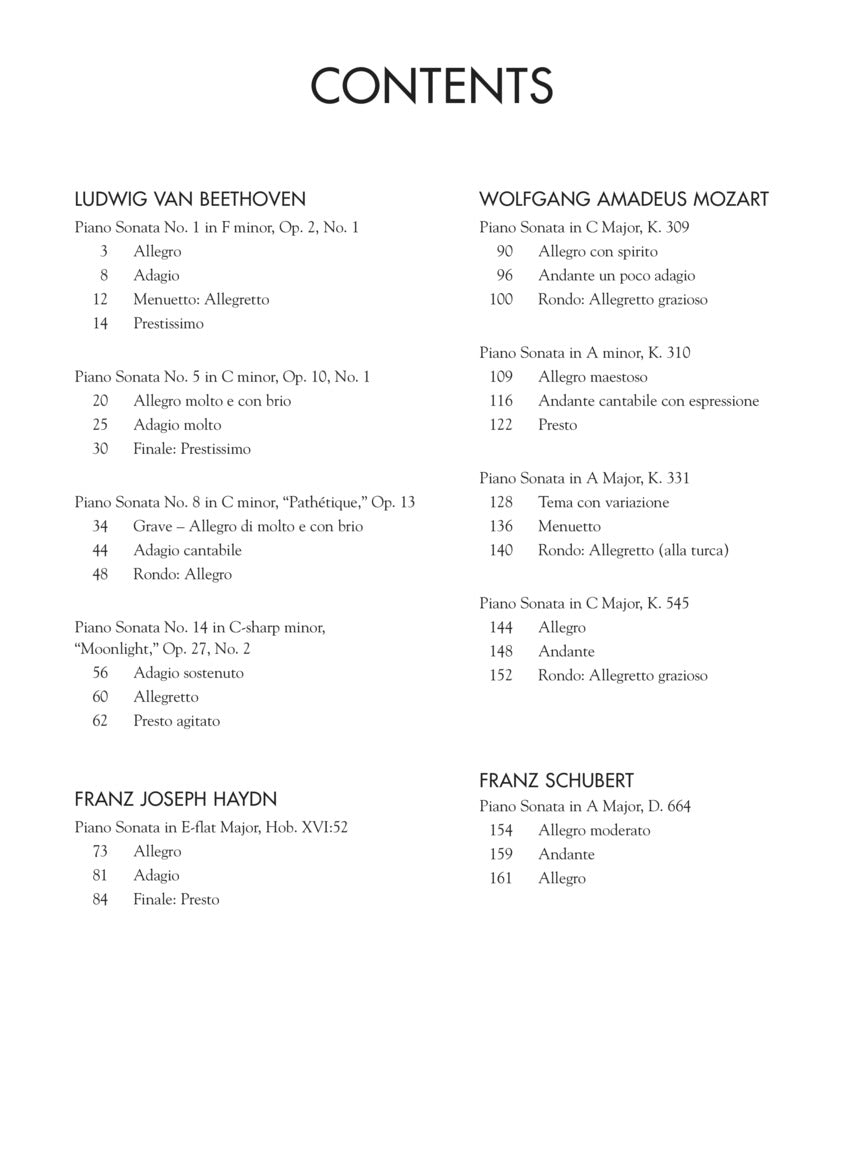 10 Essential Piano Sonatas - Schirmer's Library of Musical Classics - Vol. 2137