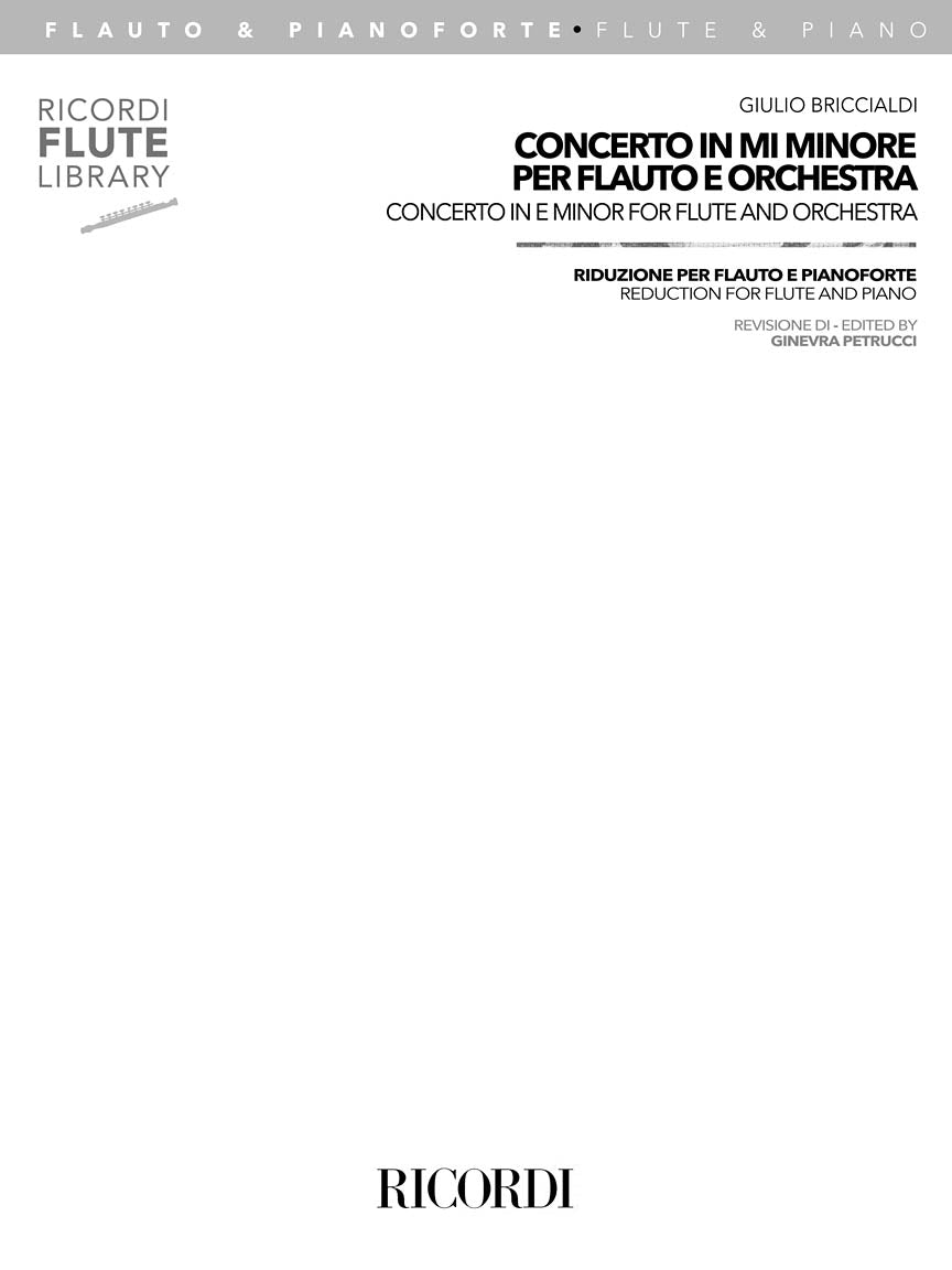 Briccialdi Concerto in E Minor Flute and Piano Reduction (From Orchestra)