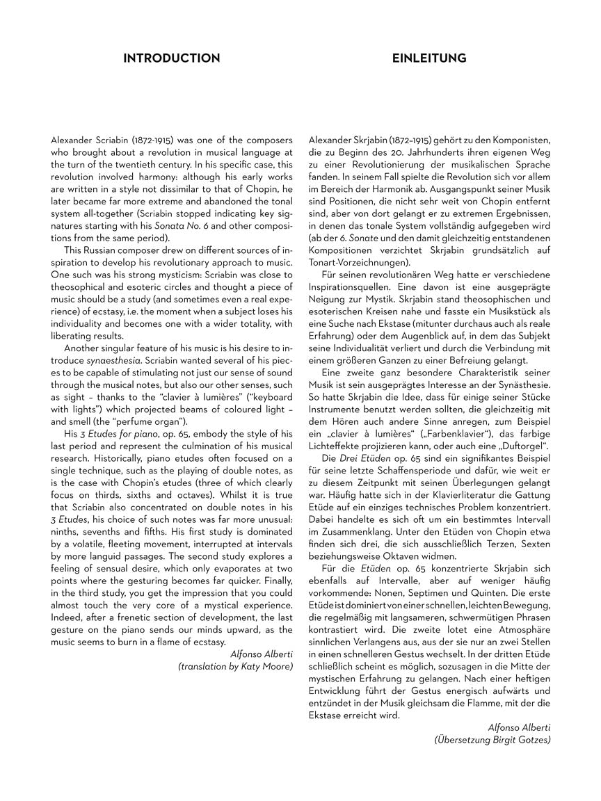 Scriabin: Three Studies for Piano, Op. 65