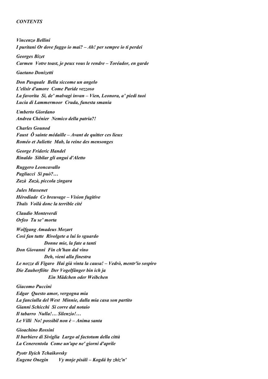 Ricordi Opera Anthology Baritone