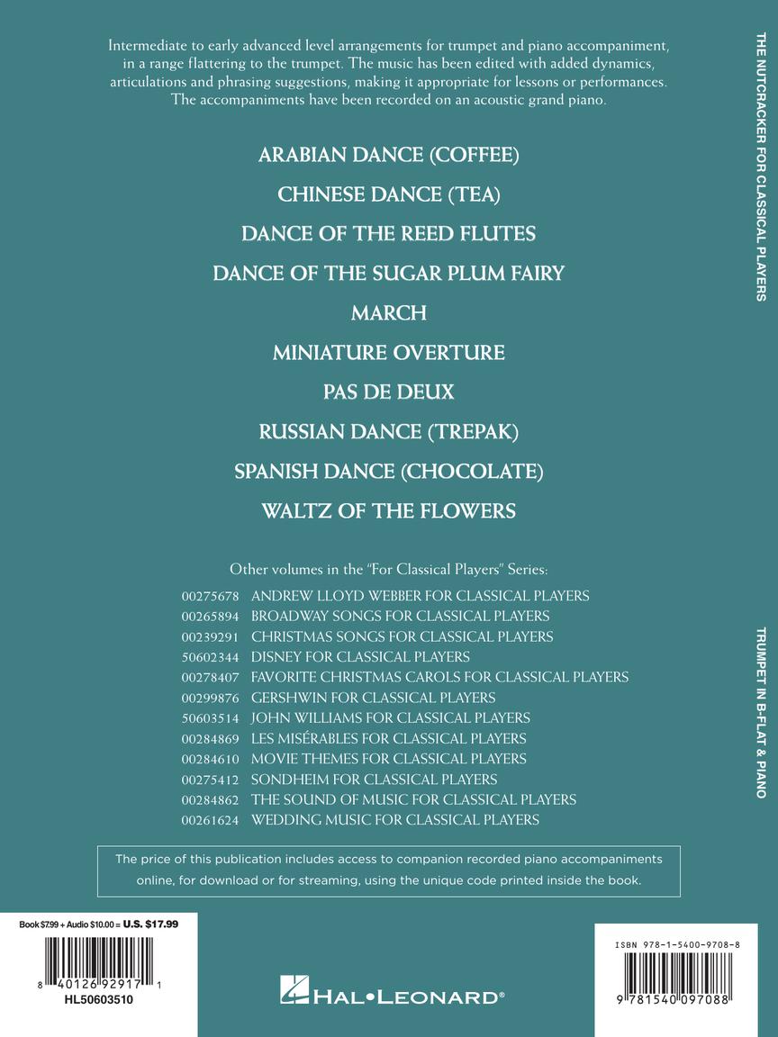 Tchaikovsky The Nutcracker for Classical Players Trumpet and Piano