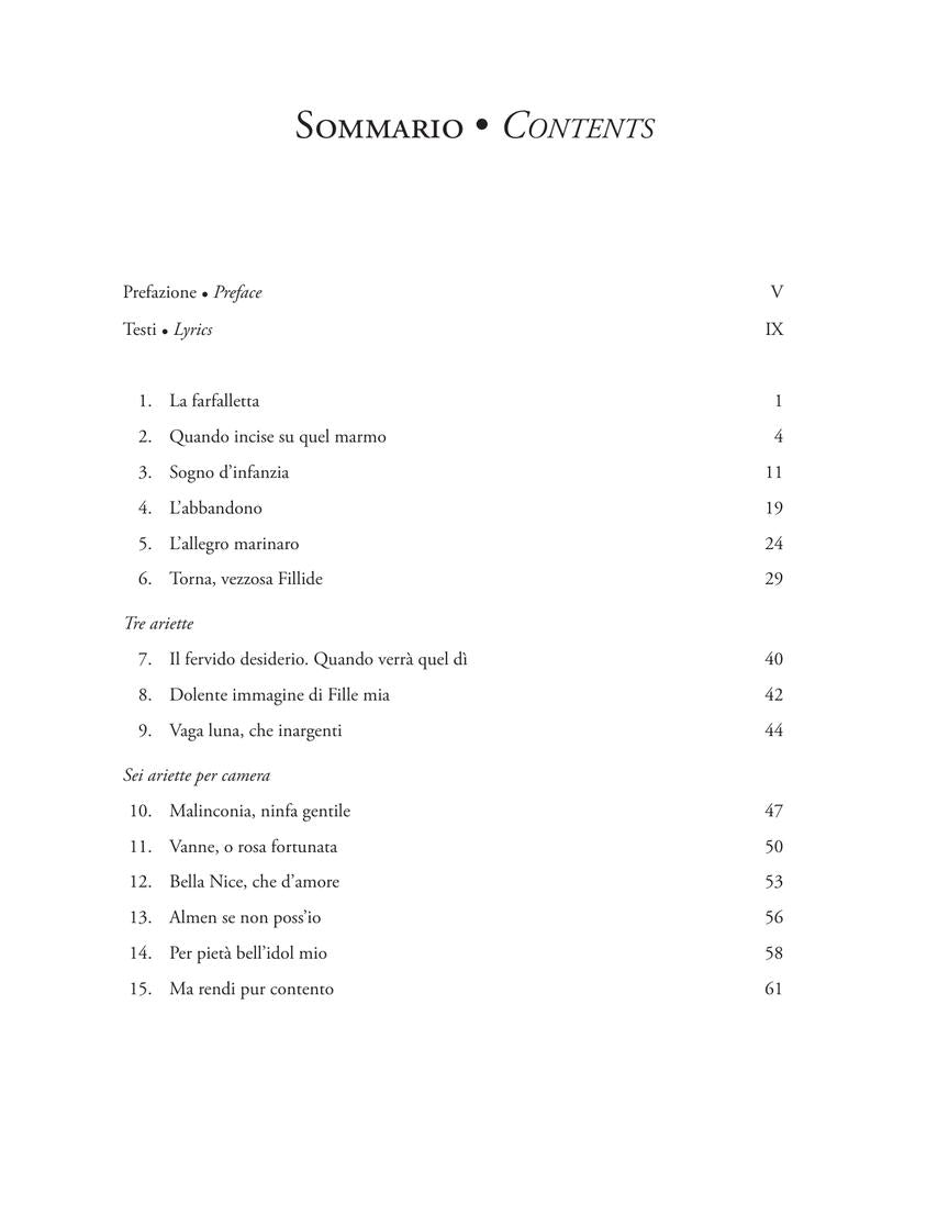 Bellini 15 Composizioni Vocali da Camera – Low Voice