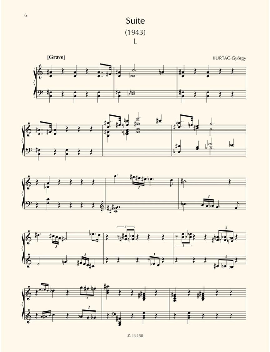 Kurtag Games X Diary Entries, Personal Messages for Piano Solo